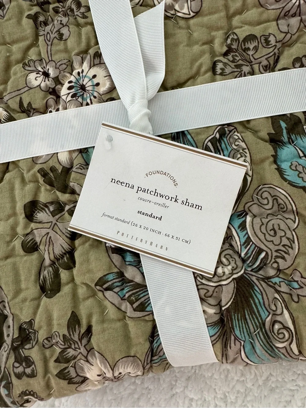 NWT Pottery Barn Neena Patchwork Standard Sham